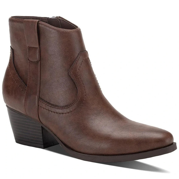 Style & Co Perriee Womens Faux Leather Pointed Toe Cowboy, Western Boots size 6 - Picture 1 of 9